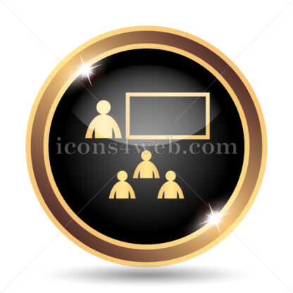 Presenting gold icon. - Website icons