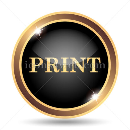 Print gold icon. - Website icons