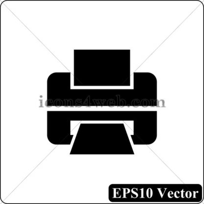 Printer black icon. EPS10 vector. - Website icons