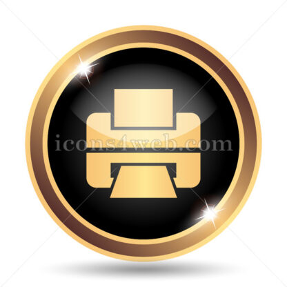 Printer gold icon. - Website icons