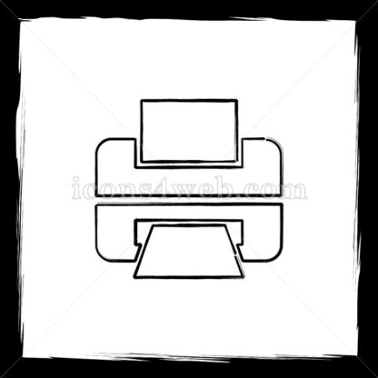 Printer sketch icon. - Website icons