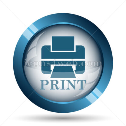 Printer with word PRINT image icon. - Website icons