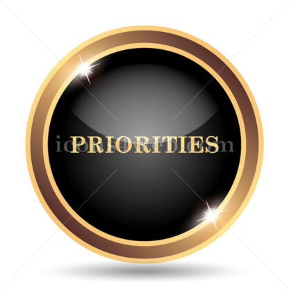 Priorities gold icon. - Website icons