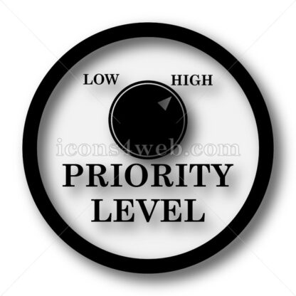 Priority level simple icon. Priority level simple button. - Website icons