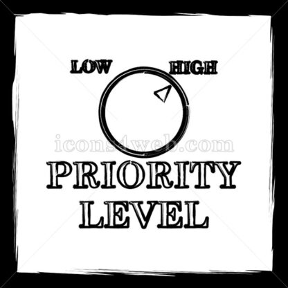 Priority level sketch icon. - Website icons