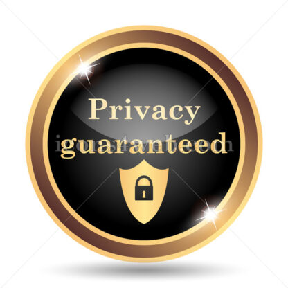 Privacy guaranteed gold icon. - Website icons