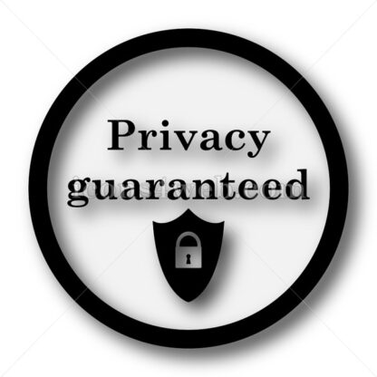Privacy guaranteed simple icon. Privacy guaranteed simple button. - Website icons