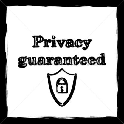 Privacy guaranteed sketch icon. - Website icons