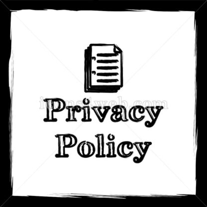 Privacy policy sketch icon. - Website icons