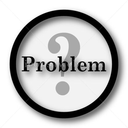 Problem simple icon. Problem simple button. - Website icons