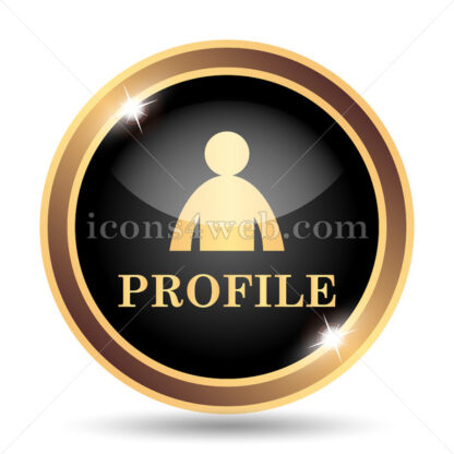 Profile gold icon. - Website icons