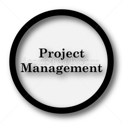 Project management simple icon. Project management simple button. - Website icons