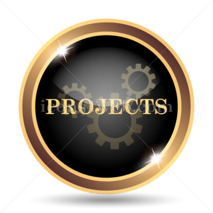 Projects gold icon. - Website icons