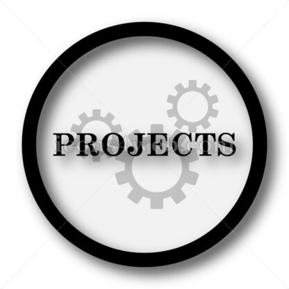 Projects simple icon. Projects simple button. - Website icons