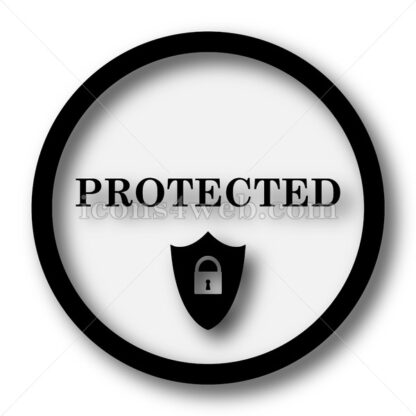 Protected simple icon. Protected simple button. - Website icons