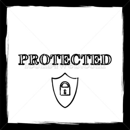 Protected sketch icon. - Website icons
