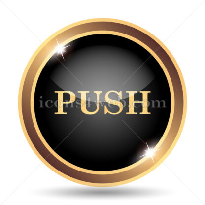 Push gold icon. - Website icons