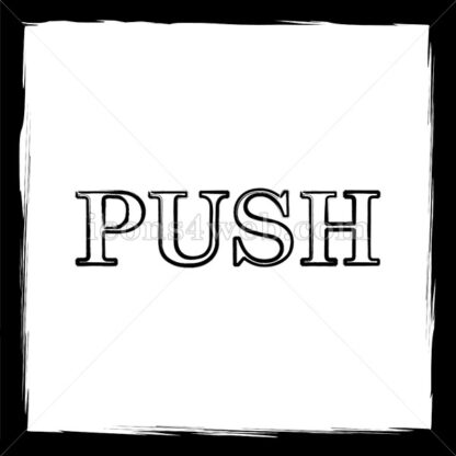 Push sketch icon. - Website icons