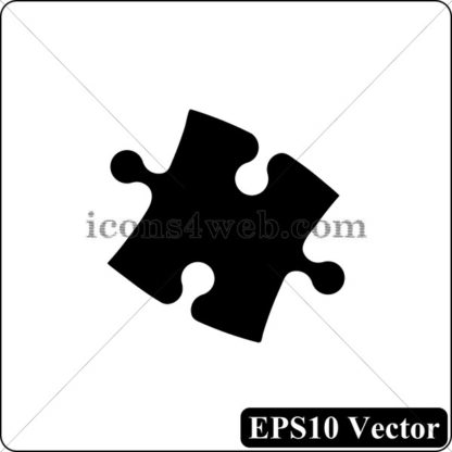 Puzzle piece black icon. EPS10 vector. - Website icons