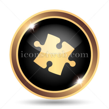 Puzzle piece gold icon. - Website icons