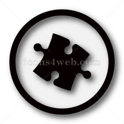 Puzzle piece simple icon. Puzzle piece simple button. - Website icons