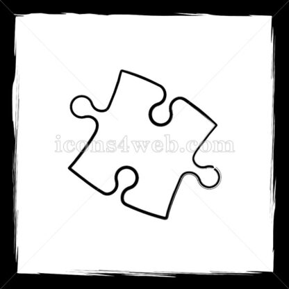 Puzzle piece sketch icon. - Website icons
