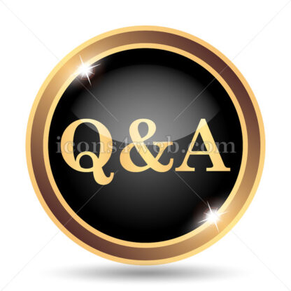 Q&A gold icon. - Website icons