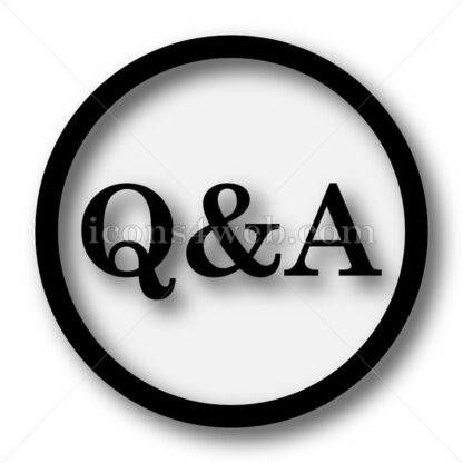 Q&A simple icon. Q&A simple button. - Website icons