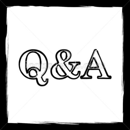 Q&A sketch icon. - Website icons