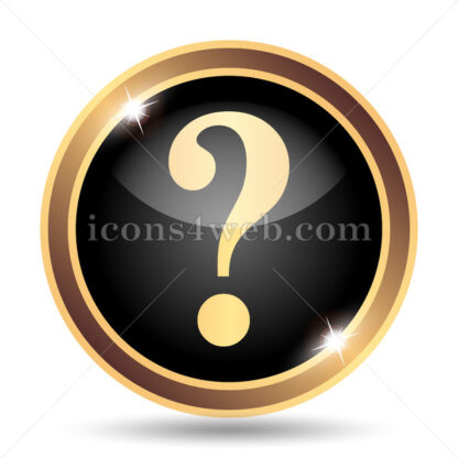 Question mark gold icon. - Website icons