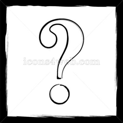 Question mark sketch icon. - Website icons