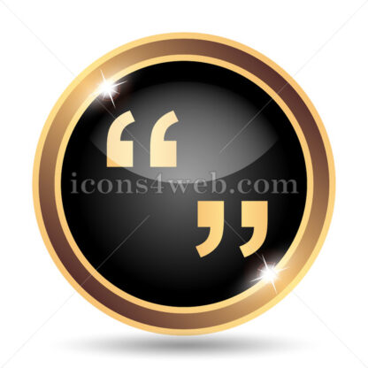 Quotation marks gold icon. - Website icons