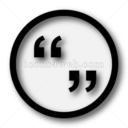 Quotation marks simple icon. Quotation marks simple button. - Website icons