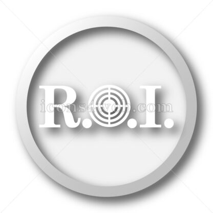 ROI white icon. ROI white button - Website icons