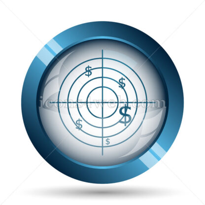 Radar searching money image icon. - Website icons