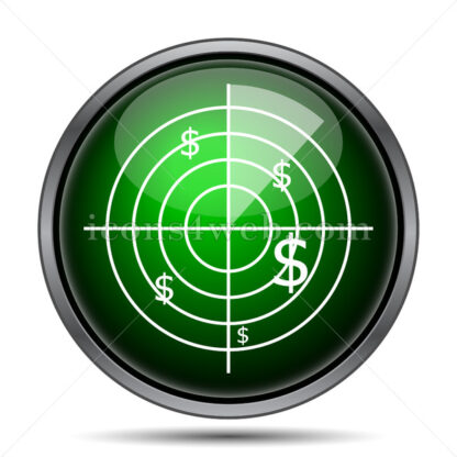 Radar searching money internet icon. - Website icons
