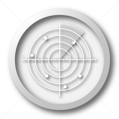 Radar white icon. Radar white button - Website icons