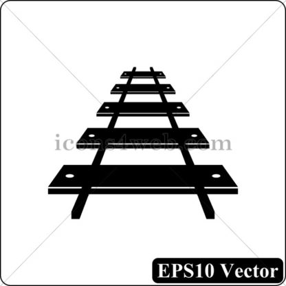 Rail road black icon. EPS10 vector. - Website icons