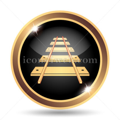 Rail road gold icon. - Website icons