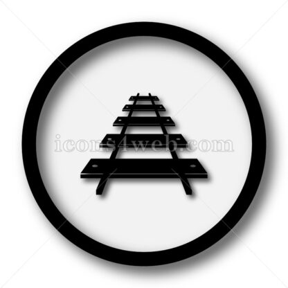 Rail road simple icon. Rail road simple button. - Website icons