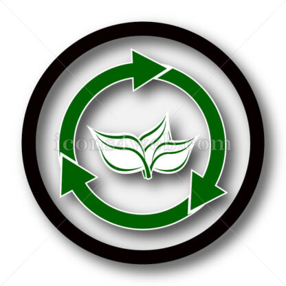 Recycle arrows simple icon. Recycle arrows simple button. - Website icons