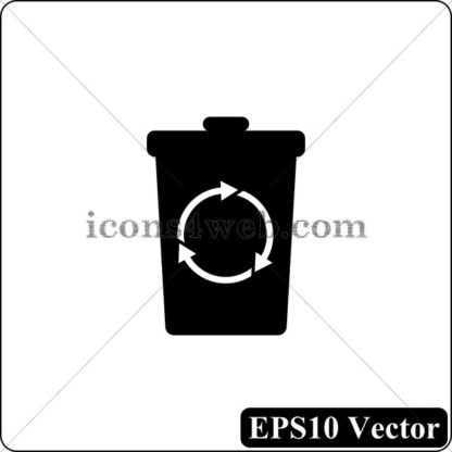 Recycle bin black icon. EPS10 vector. - Website icons