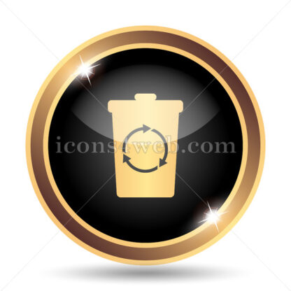 Recycle bin gold icon. - Website icons