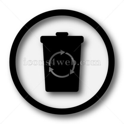 Recycle bin simple icon. Recycle bin simple button. - Website icons