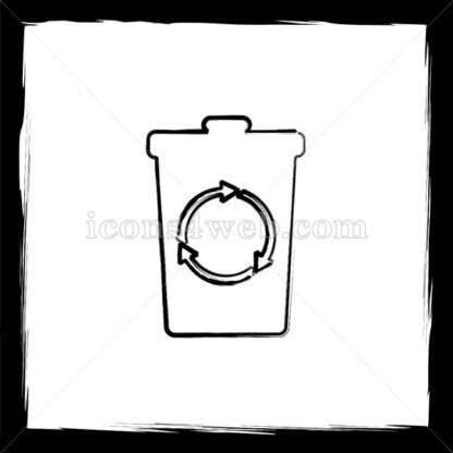 Recycle bin sketch icon. - Website icons