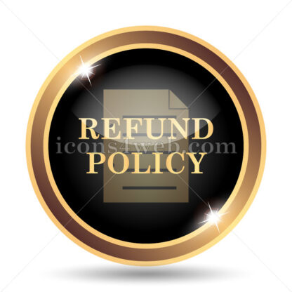 Refund policy gold icon. - Website icons