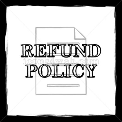Refund policy sketch icon. - Website icons