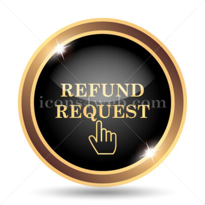 Refund request gold icon. - Website icons