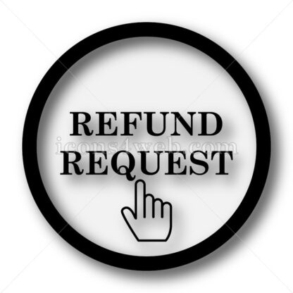 Refund request simple icon. Refund request simple button. - Website icons