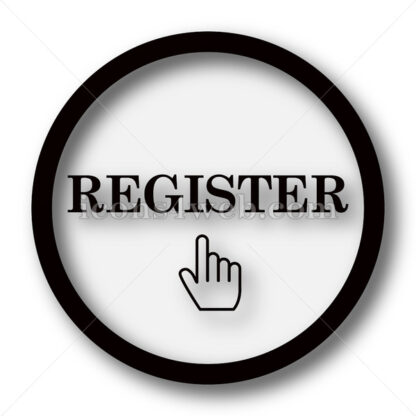 Register simple icon. Register simple button. - Website icons